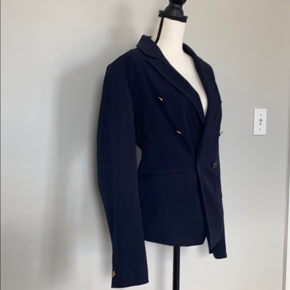 A New Day Navy Blue Blazer, Gold Buttons - Picture 2 of 8